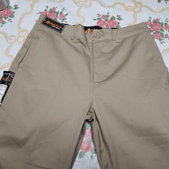 New Architect Active Flex Khaki Slim Fit Tapered Pants Men's 32/29 - Picture 2 of 3